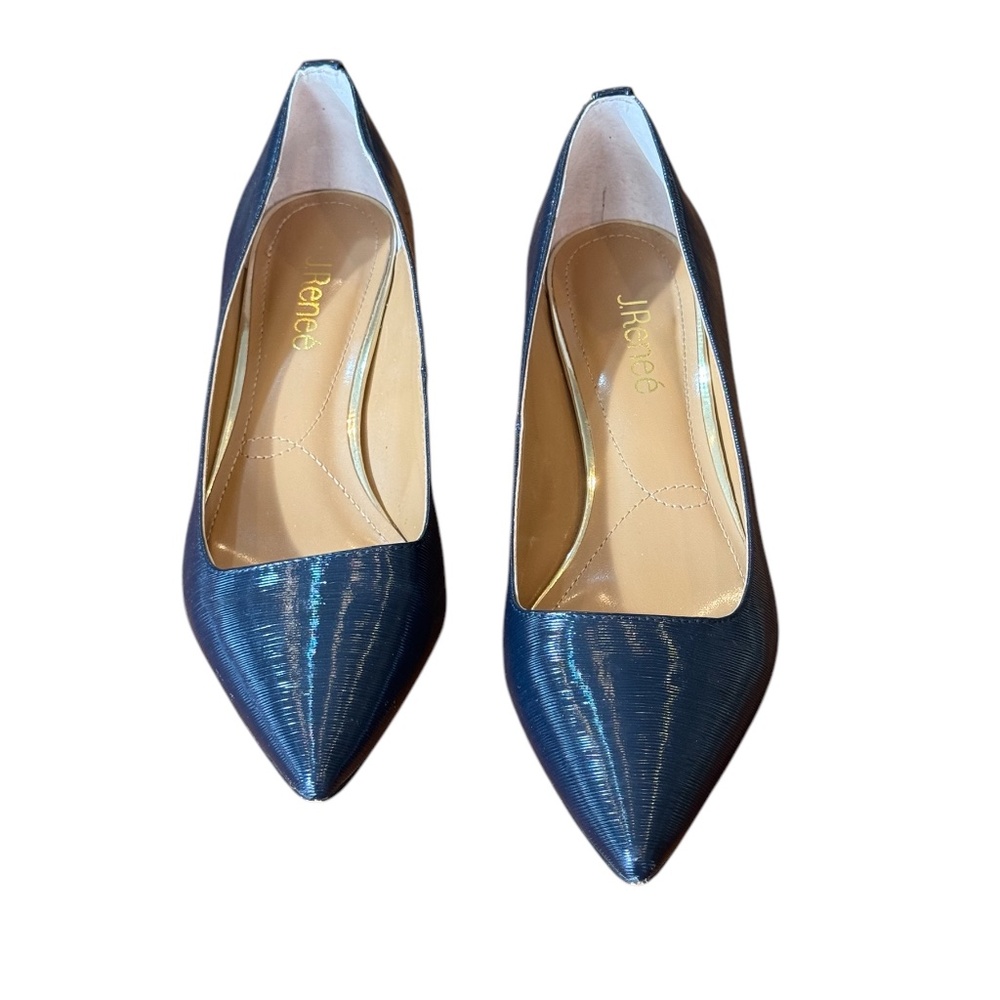 Womens J.Renee, Patent Pump.  Color: Navy, Size: 8 1/2M - Picture 2 of 7